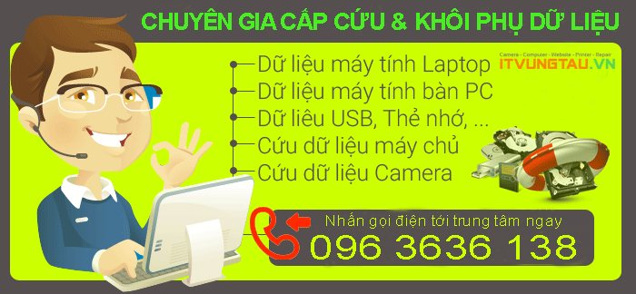 Khôi phục dữ liệu máy tính tại Vũng Tàu