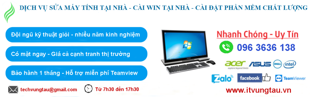 Cài win tại nhà Vũng Tàu