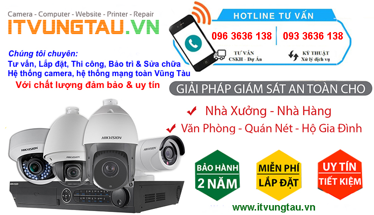 Dịch vụ lắp đặt, thi công camera tại nhà Vũng Tàu