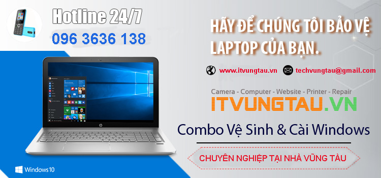 Vệ sinh laptop lấy ngay tại Vũng Tàu
