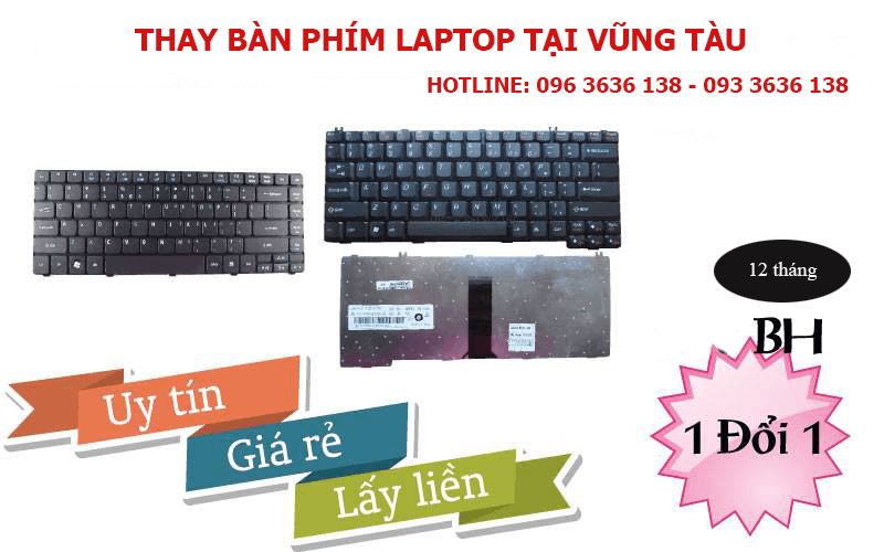 Thay bàn phím Laptop uy tín tại Vũng Tàu