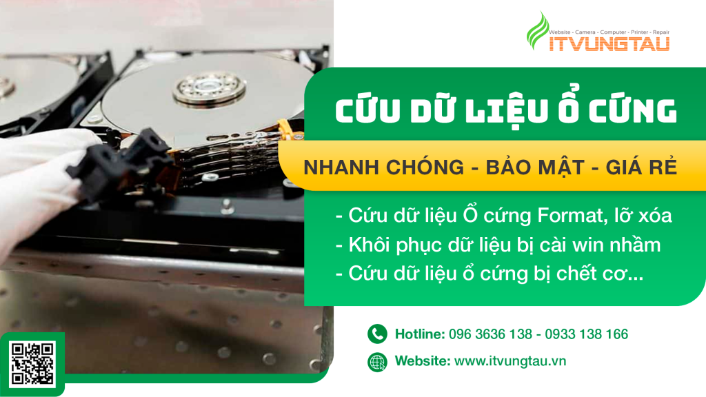 Khôi phục dữ liệu ổ cứng tại Vũng Tàu